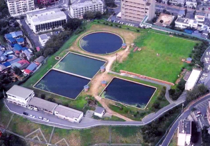 下関市上下水道局高尾浄水場配水池